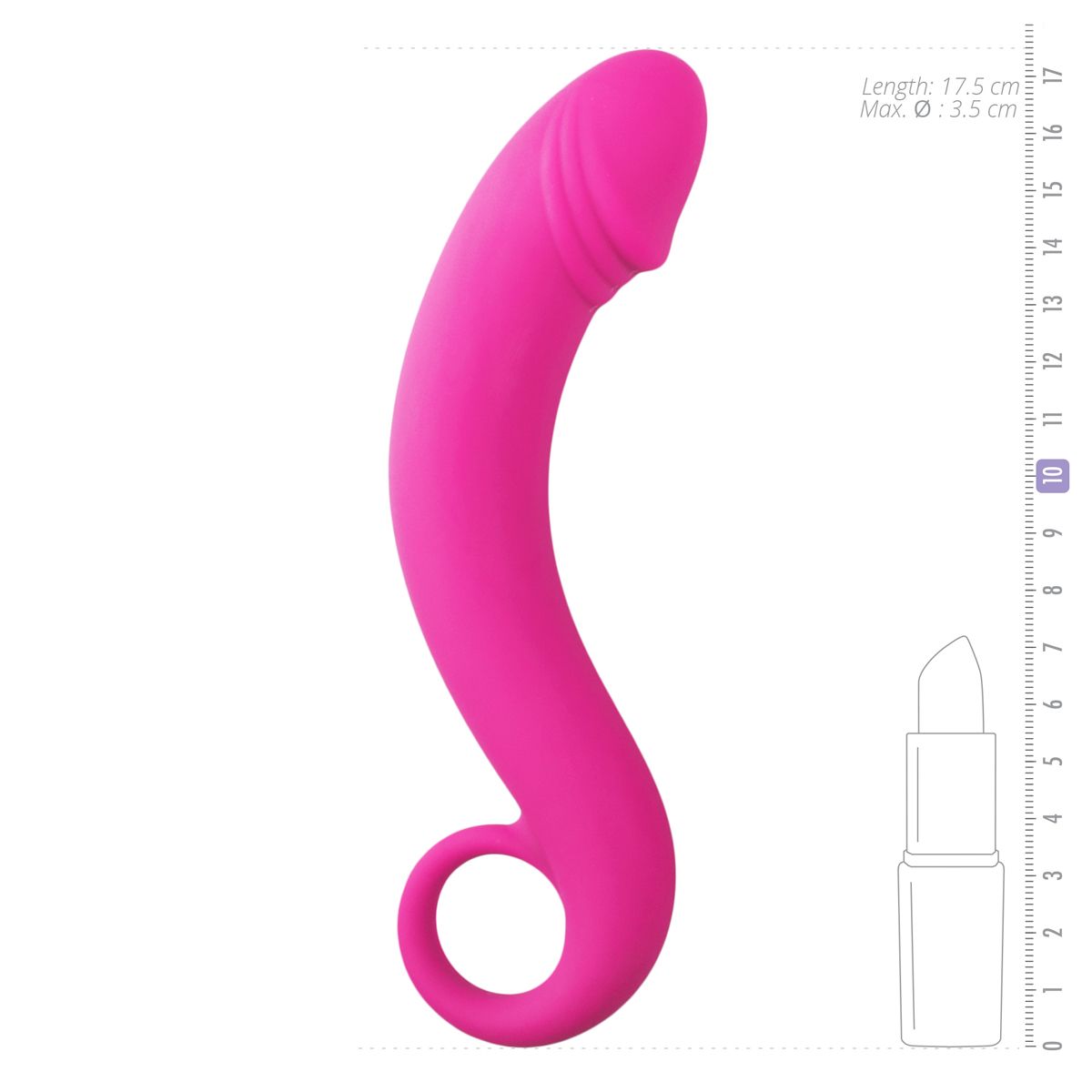 Anal Prostata-Dildo aus Silikon – Rosa