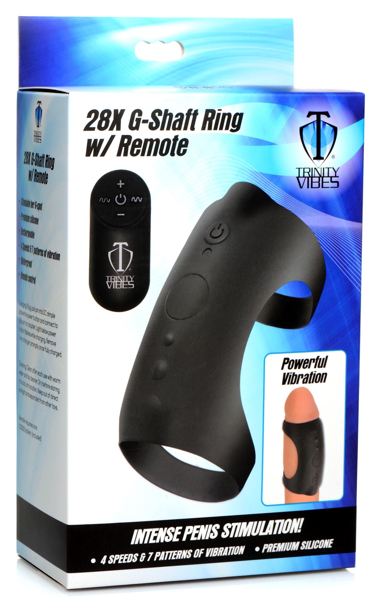 Vibrierender Penisring mit Fernbedienung – G-Shaft von Trinity Men