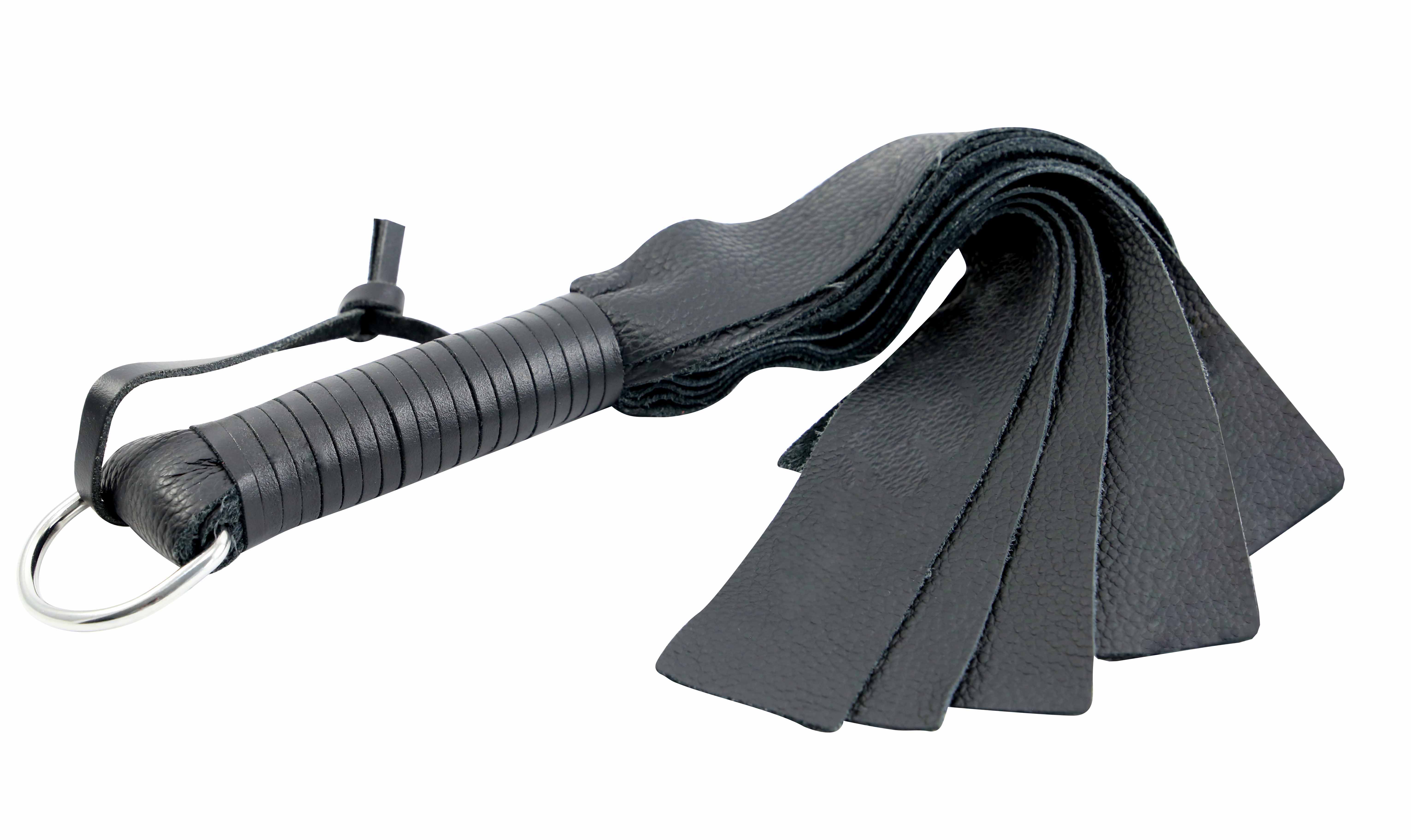 Leder Peitsche - Strappy Schwarz